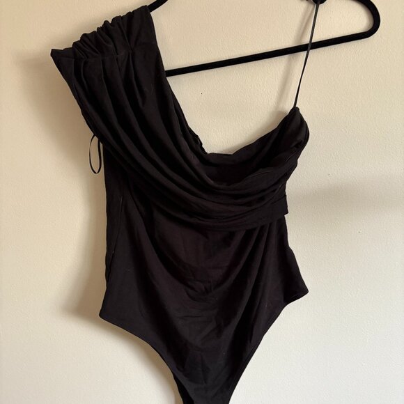 Dynamite One Shoulder Draped Bodysuit - Picture 3 of 7